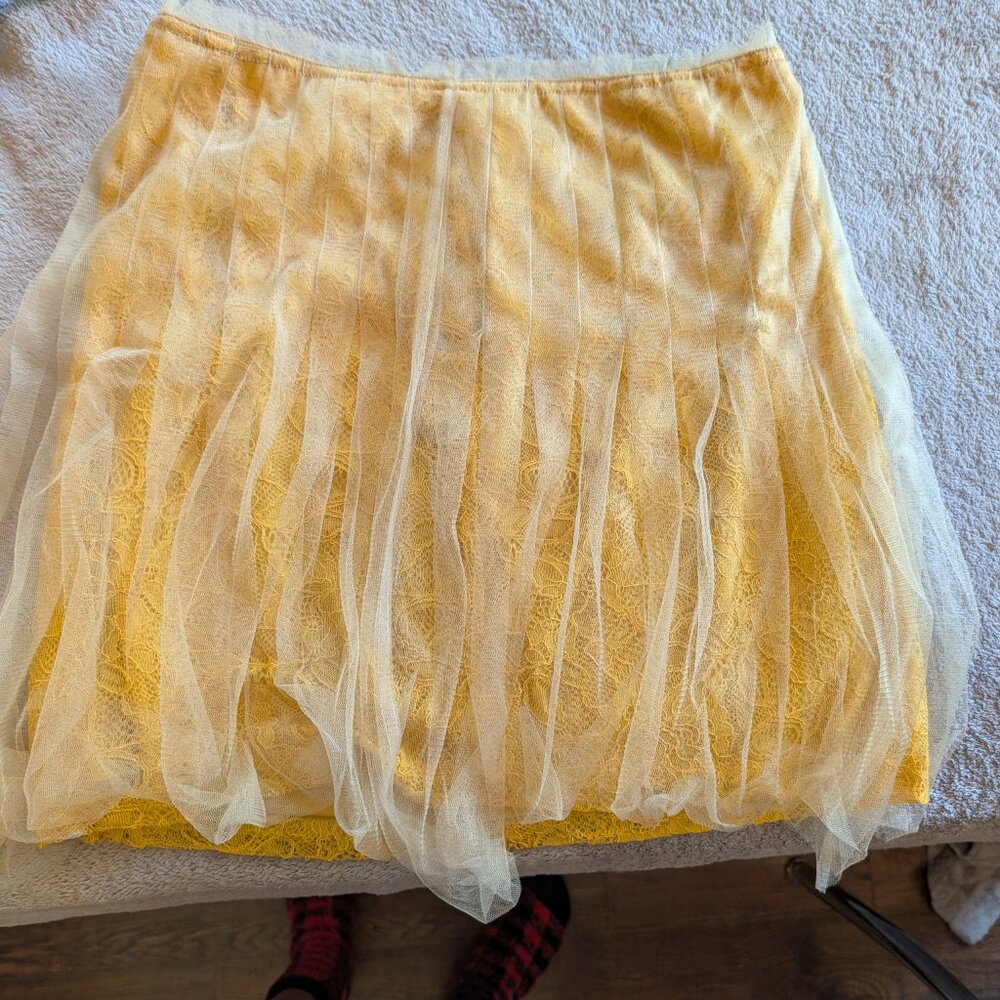 Rodarte Target Fashion Skirt Tulle Mustard Yellow Juniors
